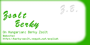 zsolt berky business card
